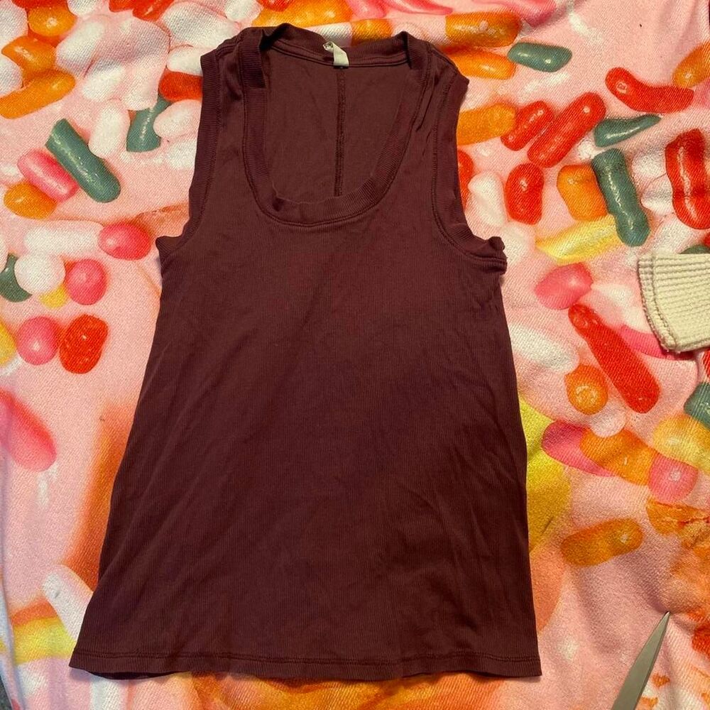 Free-people Women's Brown and Burgundy Vest
